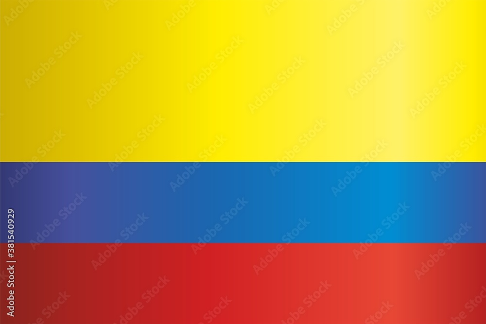 Fototapeta premium Flag of Colombia. Republic of Colombia. Bright, colorful vector illustration