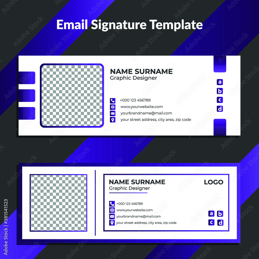 Professional Email Signature Templates. Official business visit cards ...