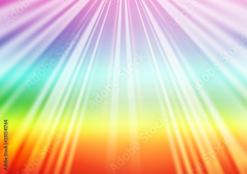 Light Multicolor, Rainbow vector background with straight lines. Lines on blurred abstract background with gradient. Pattern for business booklets, leaflets.