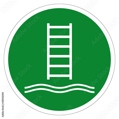 Embarkation ladder Symbol Sign, Vector Illustration, Isolate On White Background Label .EPS10
