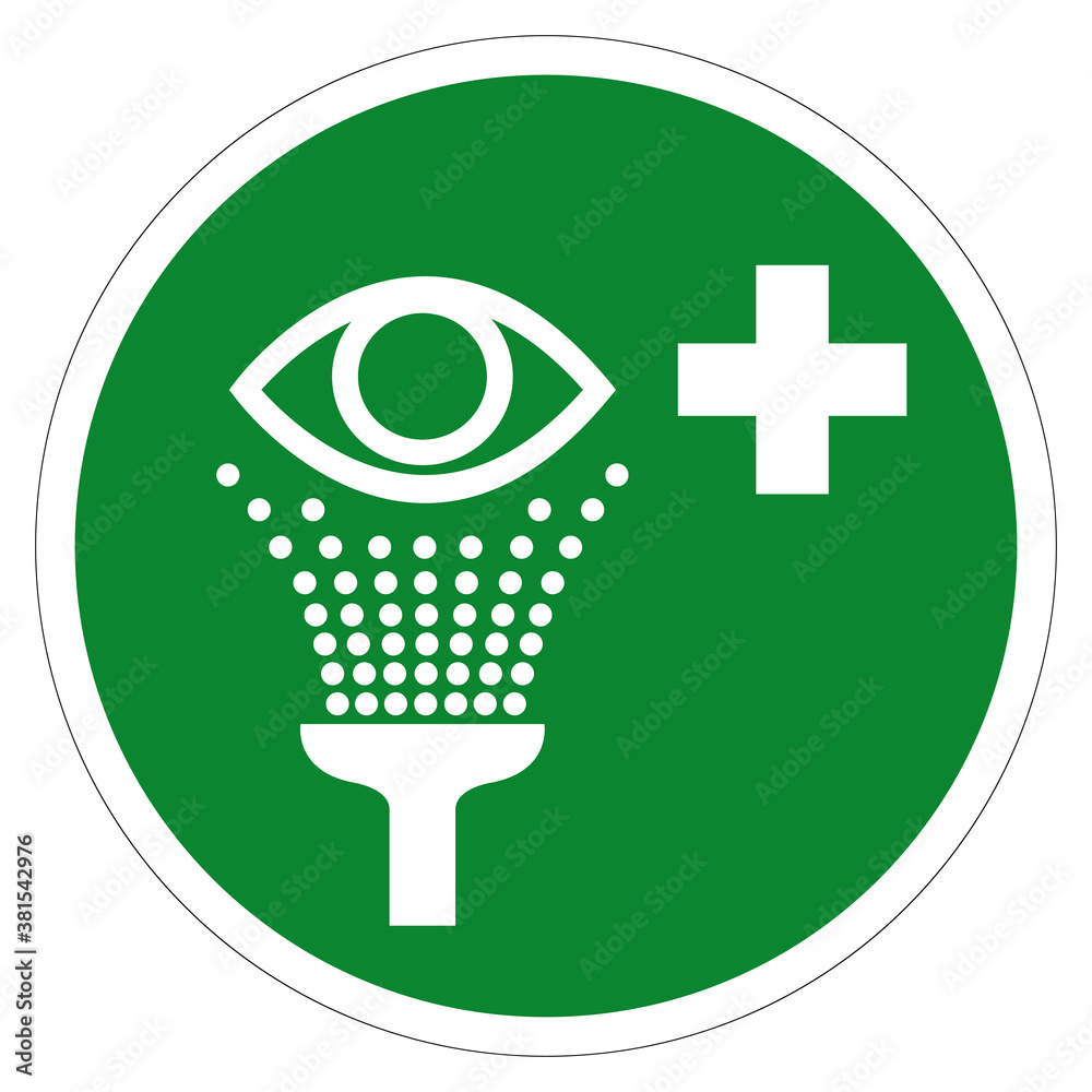 Eye Wash Station Symbol Sign, Vector Illustration, Isolate On White