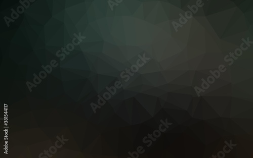 Dark Green vector polygonal background. An elegant bright illustration with gradient. Triangular pattern for your business design.