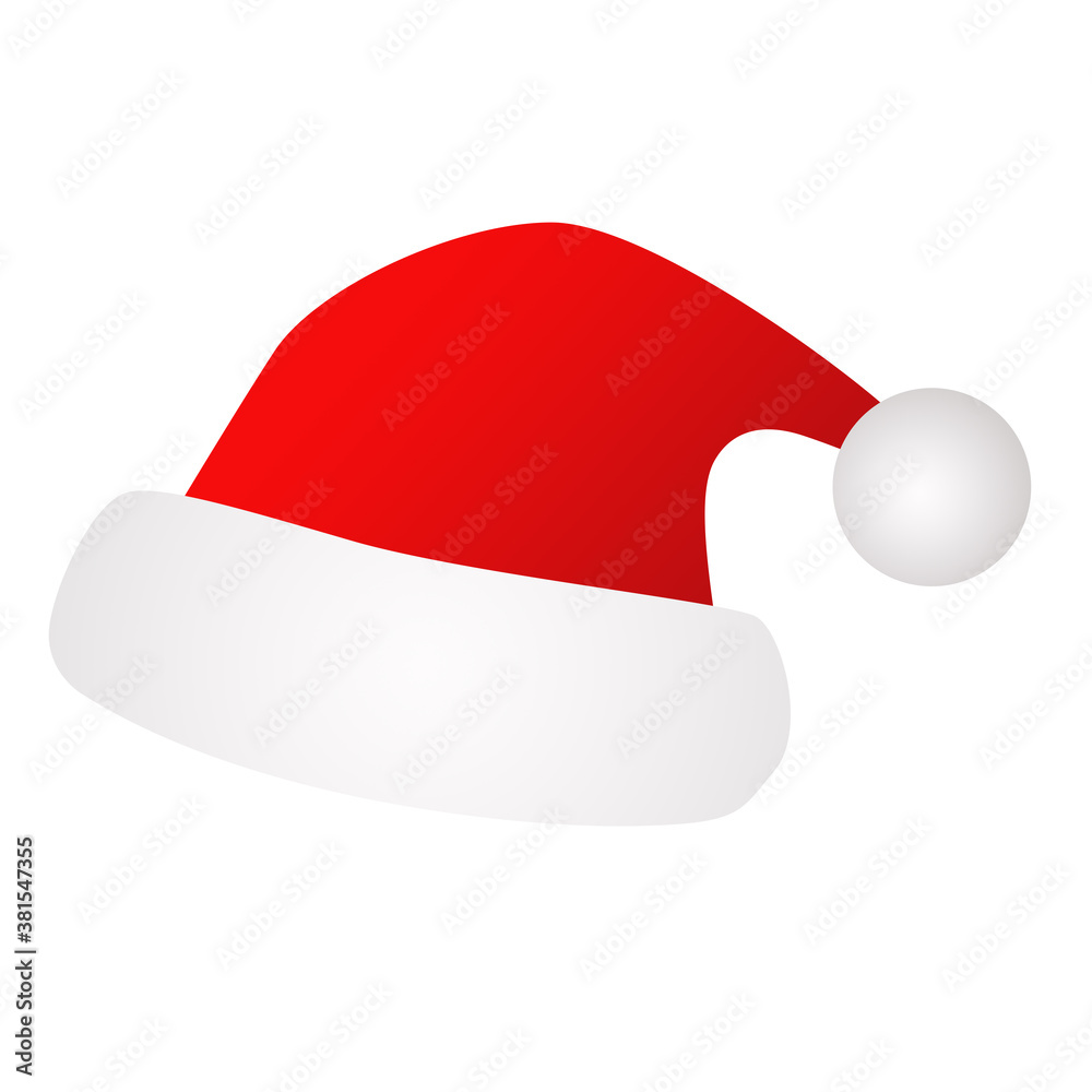 Christmas Santa Claus Hat on white background Christmas Santa Claus Hat on white background