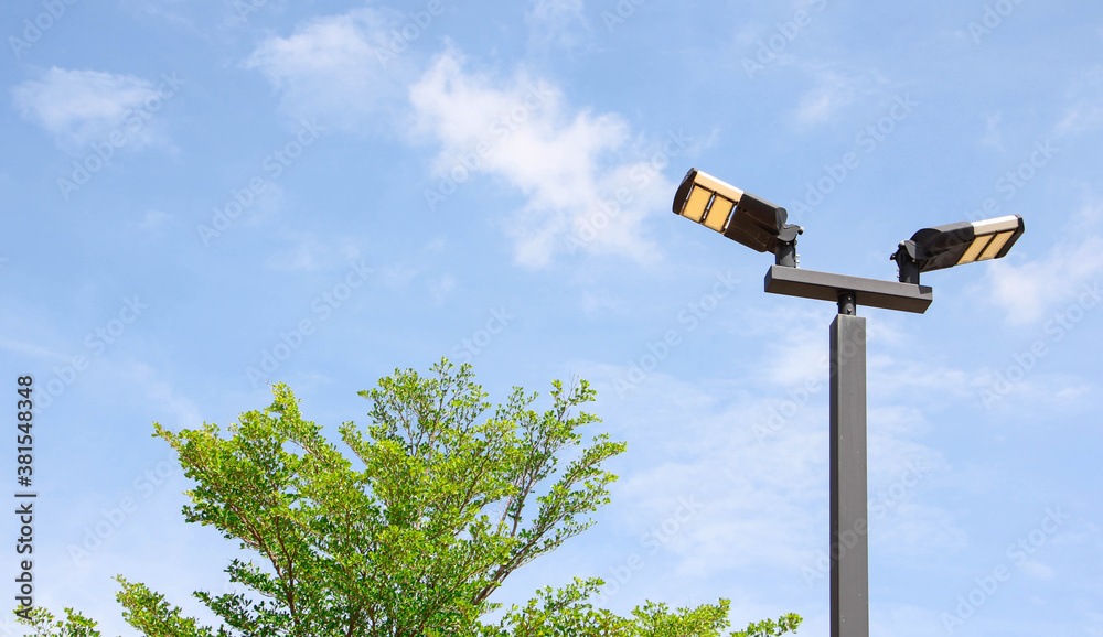 Outdoor LED Lighting. Solar panel street light. Outdoor LED Lighting. Solar panel street light.