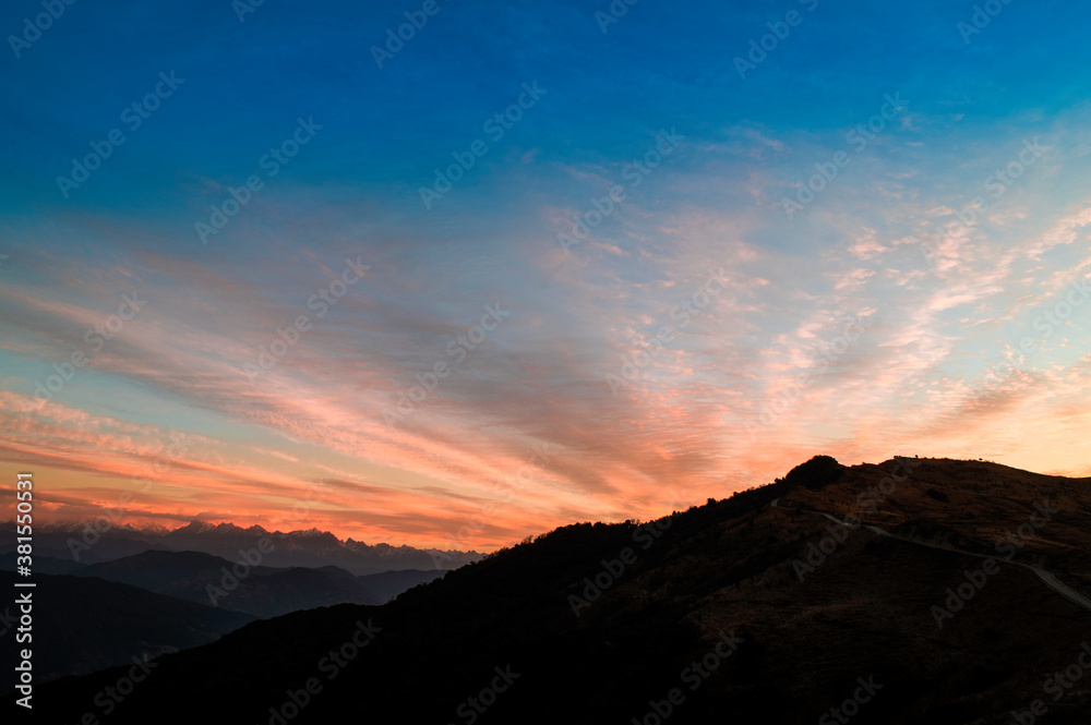 Sandakphu sunrise. Sandakphu or (3665 m; 11,930 ft) is the highest point of the Singalila Ridge in Nepal on the West Bengal-Nepal border