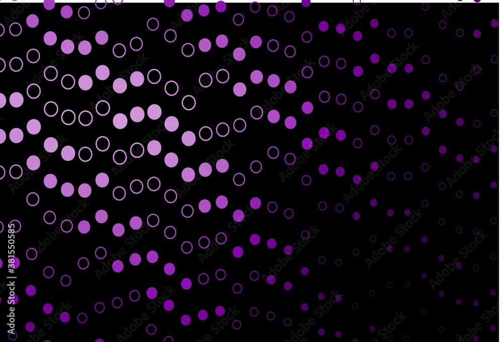 Dark Purple vector background with bubbles. Dark Purple vector background with bubbles.