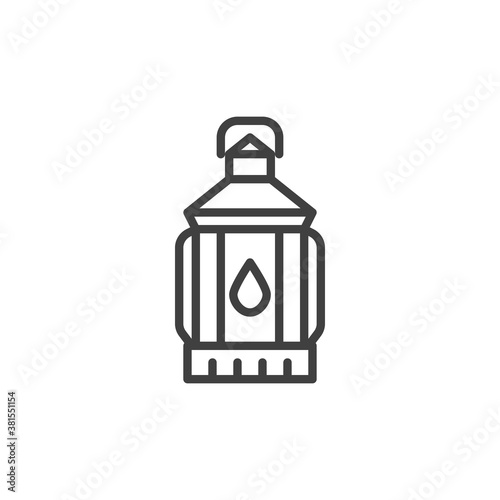Lantern lamp line icon. linear style sign for mobile concept and web design. Lantern light outline vector icon. Symbol, logo illustration. Vector graphics