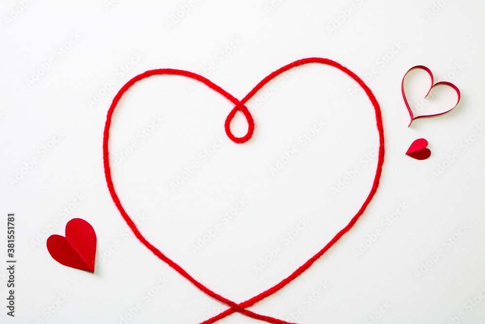 Fototapeta premium Valentine's day concept background Cute love sale banner template 