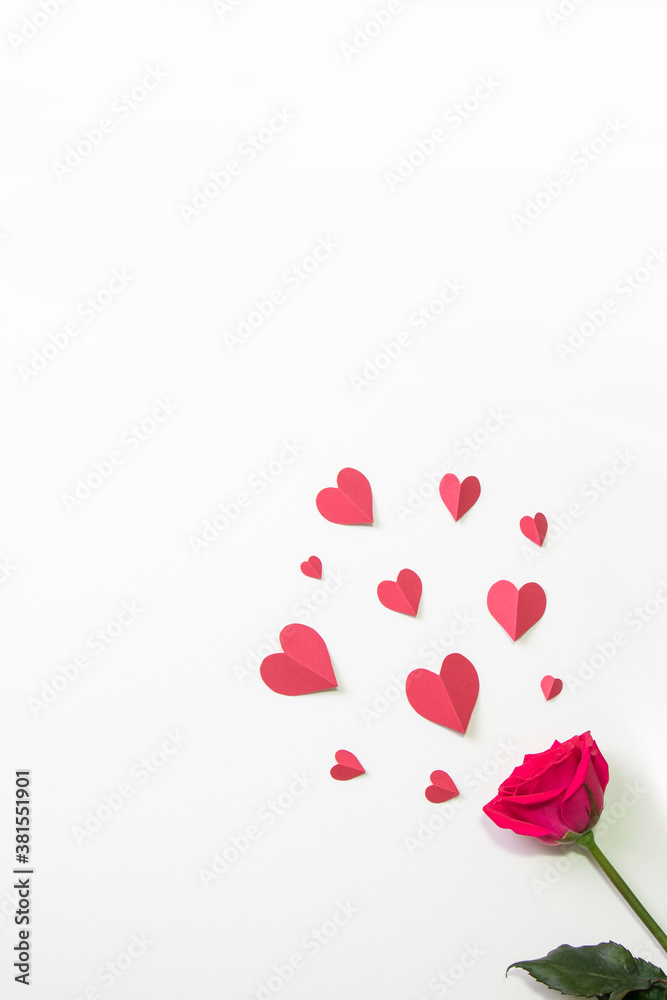 Valentine's day concept background Cute love sale banner template
