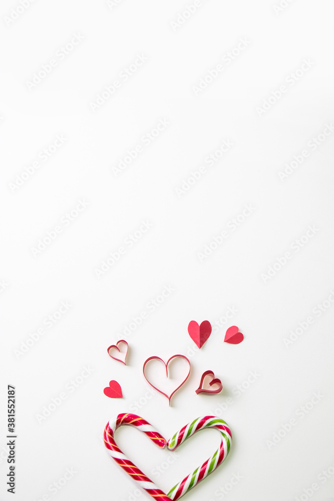 Valentine's day concept background Cute love sale banner template
