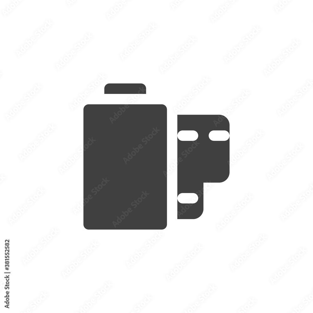 Camera film roll vector icon. filled flat sign for mobile concept and web design. Photographic film glyph icon. Symbol, logo illustration. Vector graphics Camera film roll vector icon. filled flat sign for mobile concept and web design. Photographic film glyph icon. Symbol, logo illustration. Vector graphics