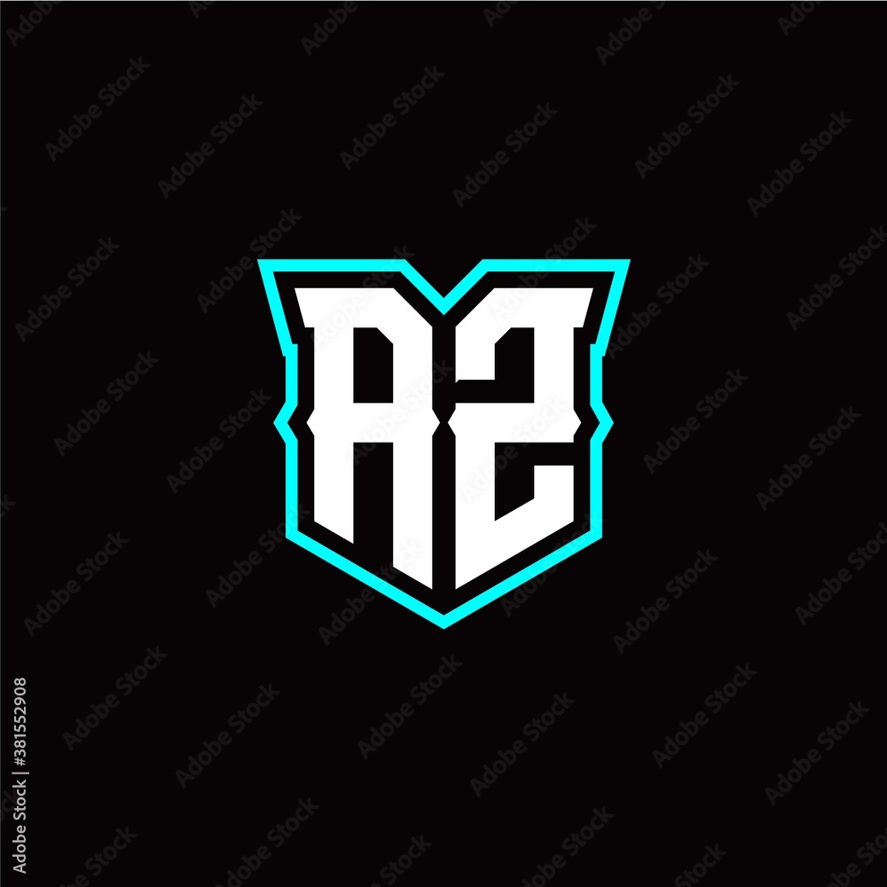 A Z initial letter design with modern shield style A Z initial letter design with modern shield style