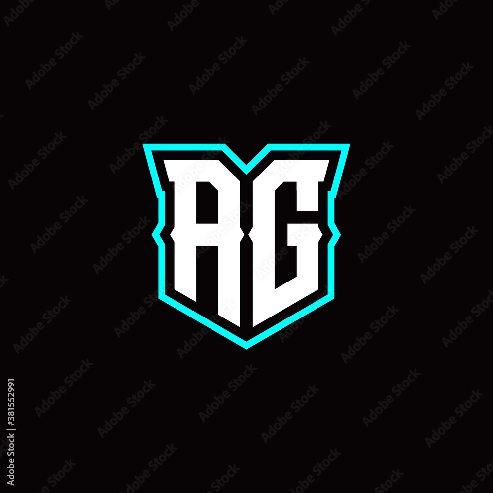 A G initial letter design with modern shield style A G initial letter design with modern shield style
