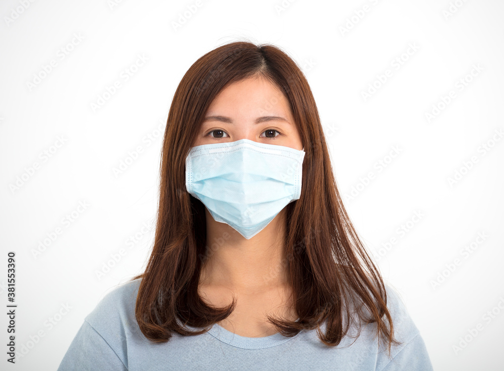 Asian teenager girl wearing medical face mask Asian teenager girl wearing medical face mask