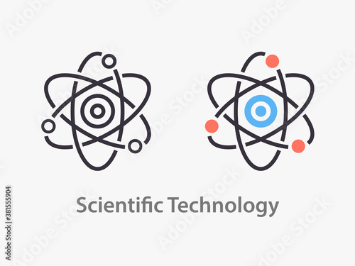Scientific technology line icon on white background.