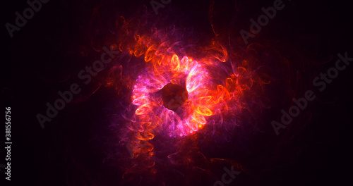 Wallpaper Mural 3D rendering abstract multicolor fractal light background Torontodigital.ca