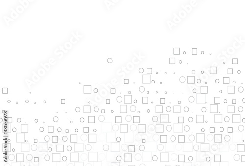 Light Silver, Gray vector cover with circles, cubes.