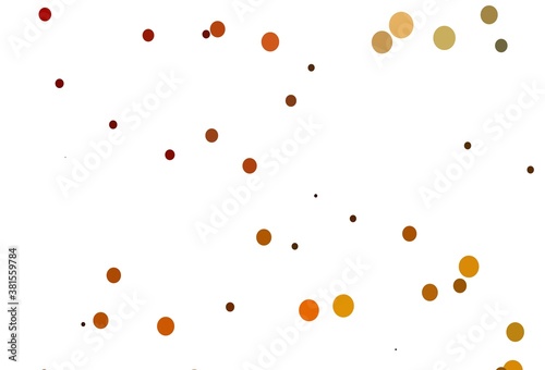 Light Yellow  Orange vector backdrop with dots.