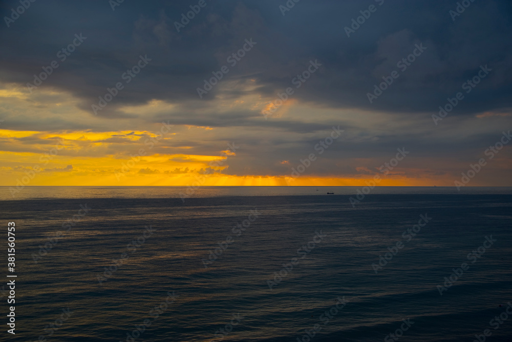 Evening sunset over the Black Sea