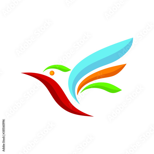 illustration vector graphic of hummingbird logo or icon