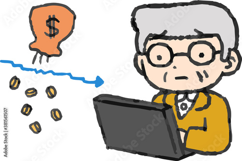 Old man losing money on investment