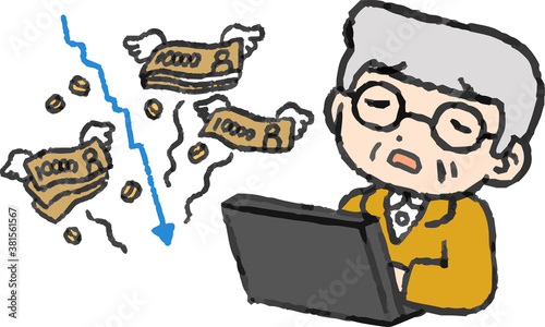 Old man losing money on investment