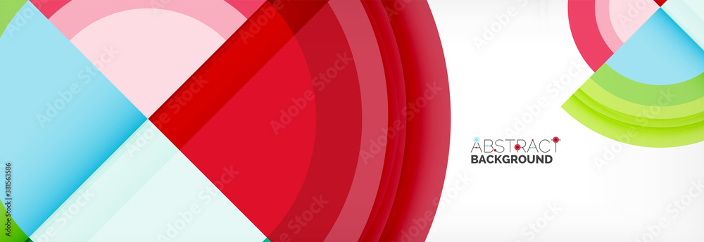 Obraz premium Round shapes, triangles and circles. Modern abstract background