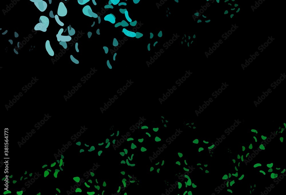 Dark Blue, Green vector texture with random forms.