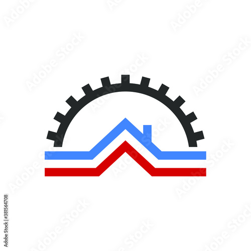 illustration vector graphic of house service logo or icon