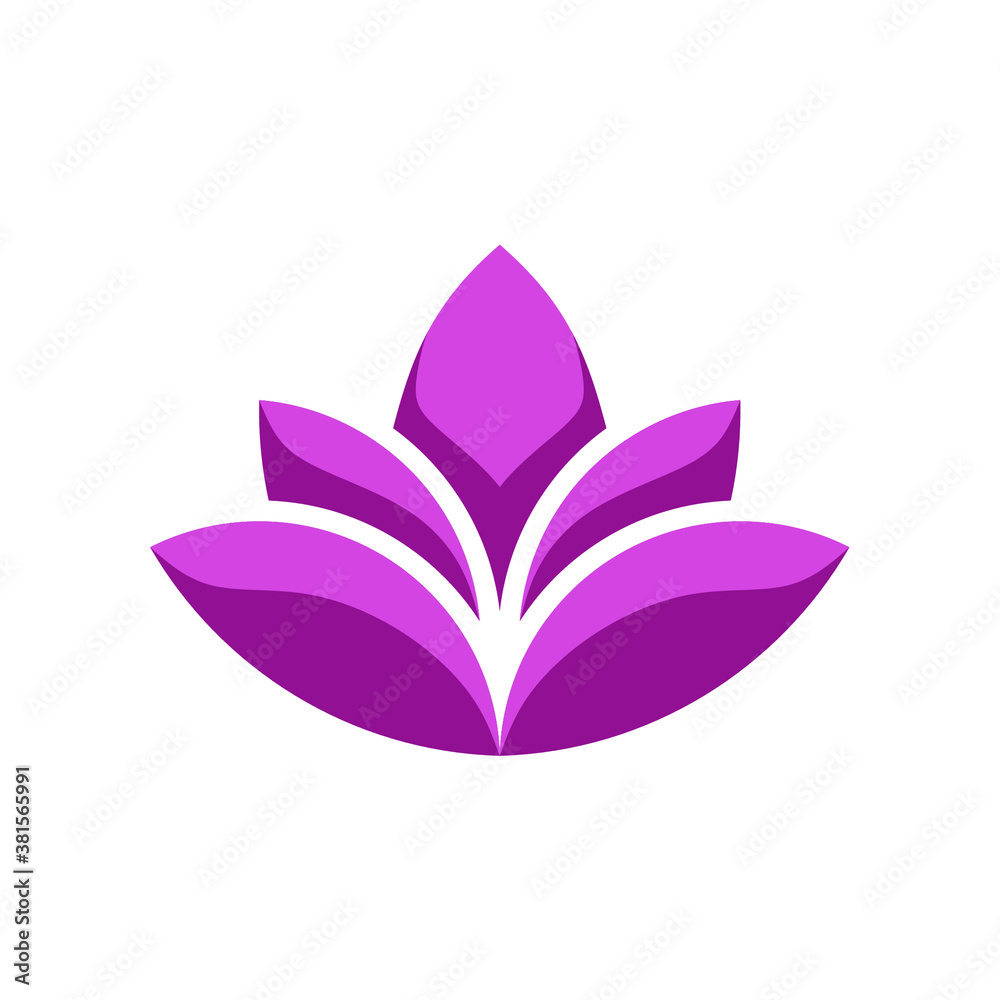 illustration vector graphic of lotus or icon