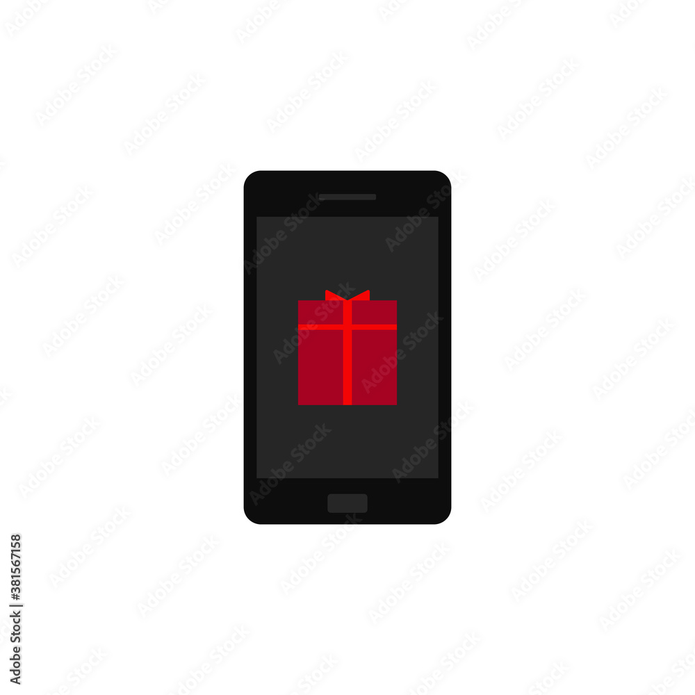 Gifts from smartphone flat icon. Modern flat icon in stylish colors. Icon for Web and Mobile Application. EPS 10. Gifts from smartphone flat icon. Modern flat icon in stylish colors. Icon for Web and Mobile Application. EPS 10.