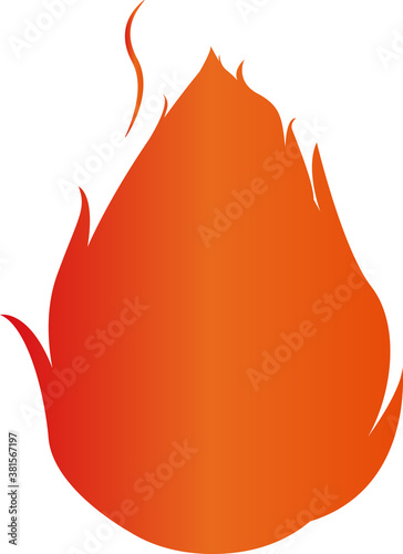 シンプルな火種・炎のイラスト