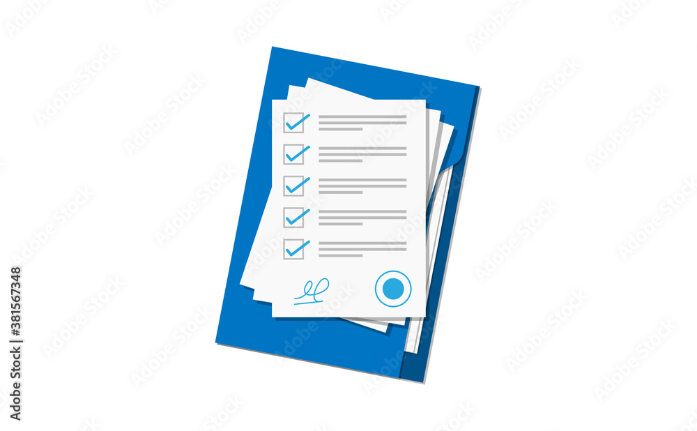 Paper document file folder form Paper document file folder form