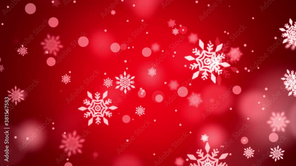 Natural Winter Christmas loop 4K background with Red heavy snowfall, snowflakes in different shapes and forms, snowdrifts. Winter landscape with falling christmas shining beautiful snow. Natural Winter Christmas loop 4K background with Red heavy snowfall, snowflakes in different shapes and forms, snowdrifts. Winter landscape with falling christmas shining beautiful snow.