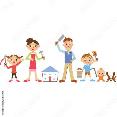 家族で家のリフォーム