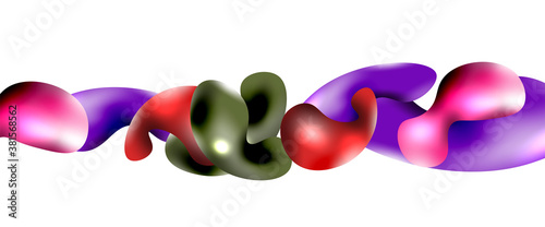 Bubbles abstract background. Liquid splashes on white vector template