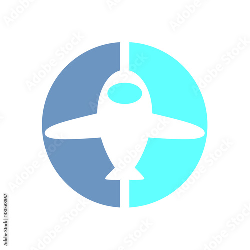 illustration vector graphic of cute plane logo or icon