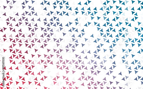 Light Blue, Red vector seamless background with triangles. Decorative design in abstract style with triangles. Design for textile, fabric, wallpapers.