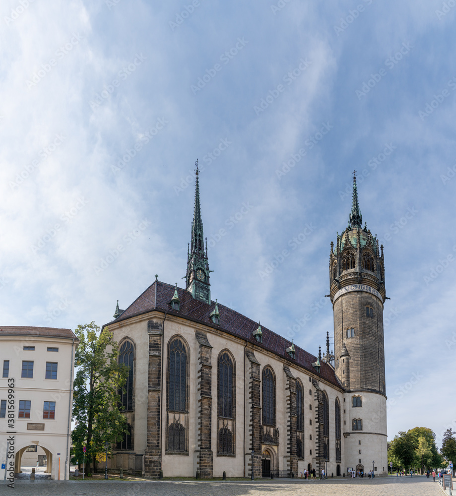 view of Martin Luther's church in Wittenberg view of Martin Luther's church in Wittenberg