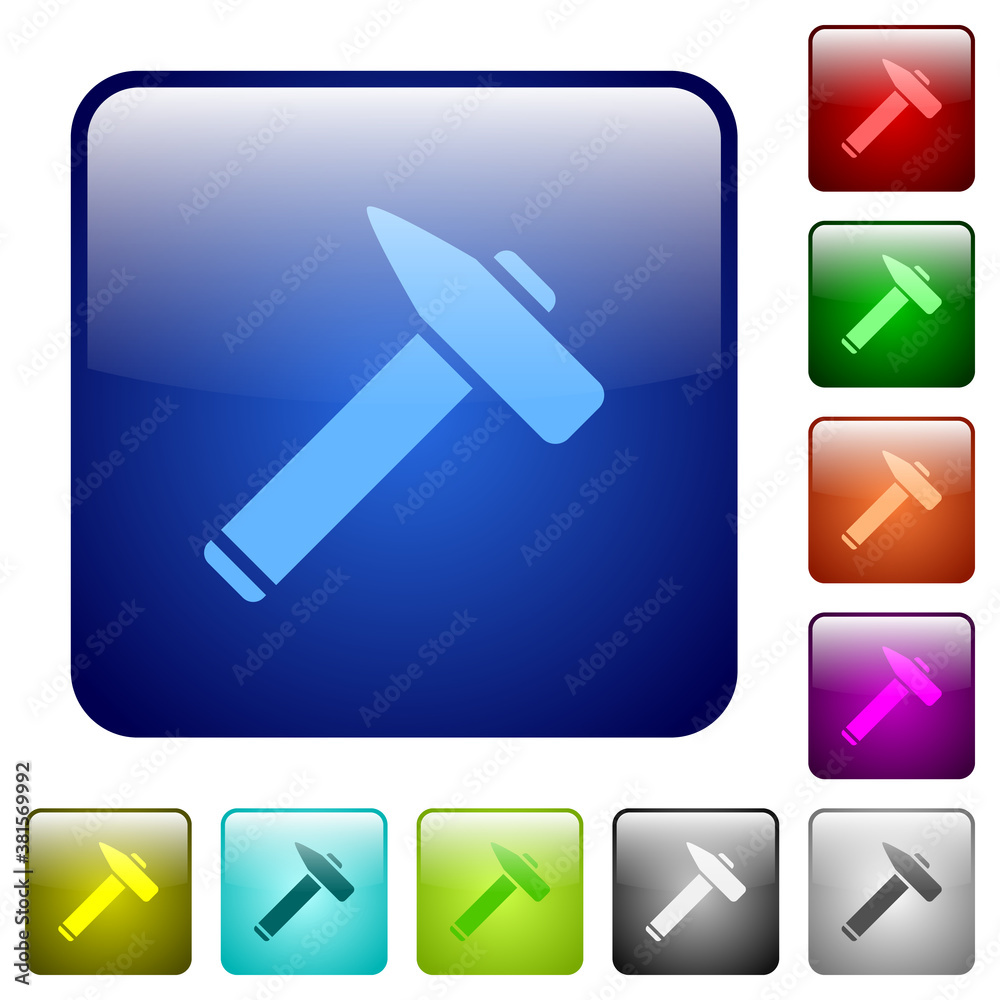 Old hammer color square buttons Old hammer color square buttons