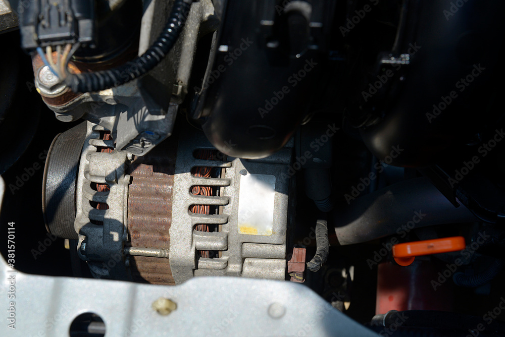 Detail of engine car Detail of engine car