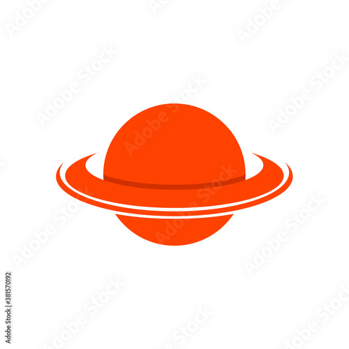 illustration vector graphic of planet logo or icon
