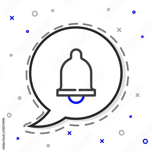 Line Motion sensor icon isolated on white background. Colorful outline concept. Vector.