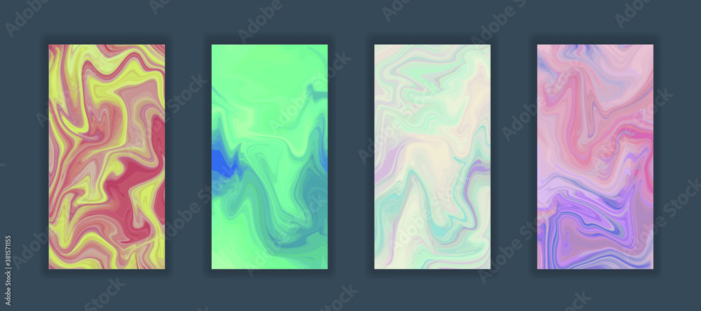 Modern Flow Abstract Background Fluid template. Wave Liquid Shapes. Creative Art Design. Color Wave Template, for Banner, Cover, Poster