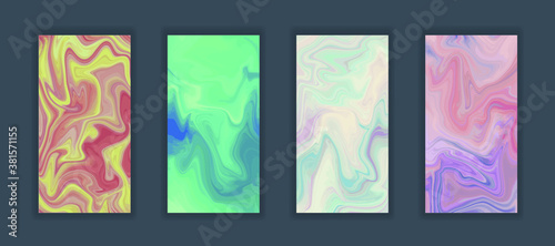 Modern Flow Abstract Background Fluid template. Wave Liquid Shapes. Creative Art Design. Color Wave Template, for Banner, Cover, Poster