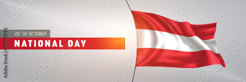 Free Download Austria happy national day greeting card, banner vector illustration - GFXLoad