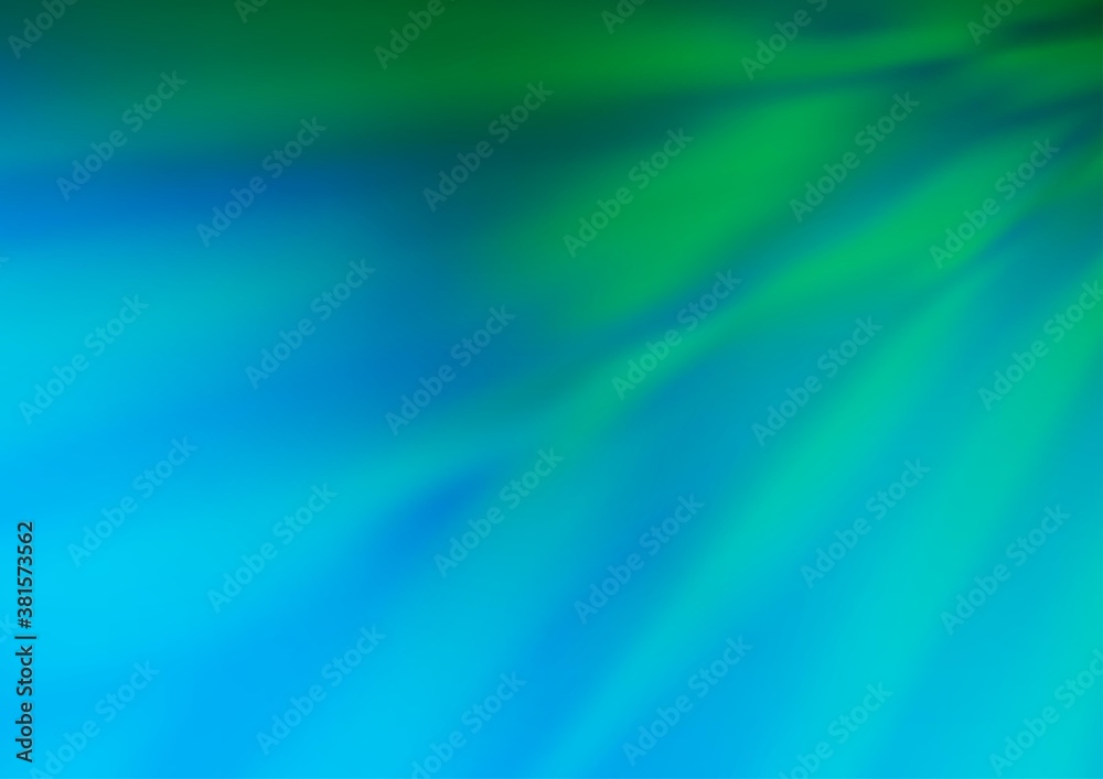 Light Blue, Green vector blurred shine abstract template. A completely new color illustration in a bokeh style. The background for your creative designs.