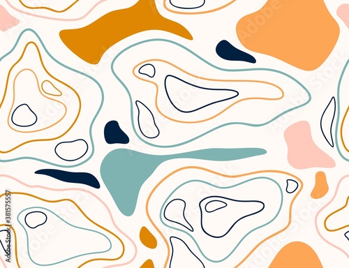 Abstract colorful topographic map design vector.