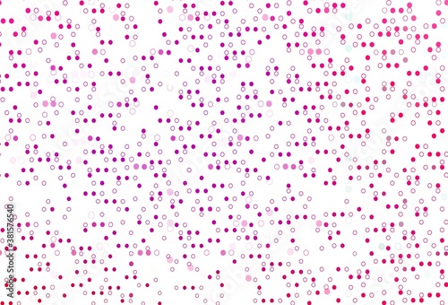 Light Purple, Pink vector backdrop with dots.