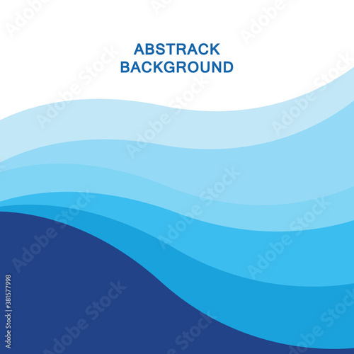 Abstract Water wave vector with sun illustration design background